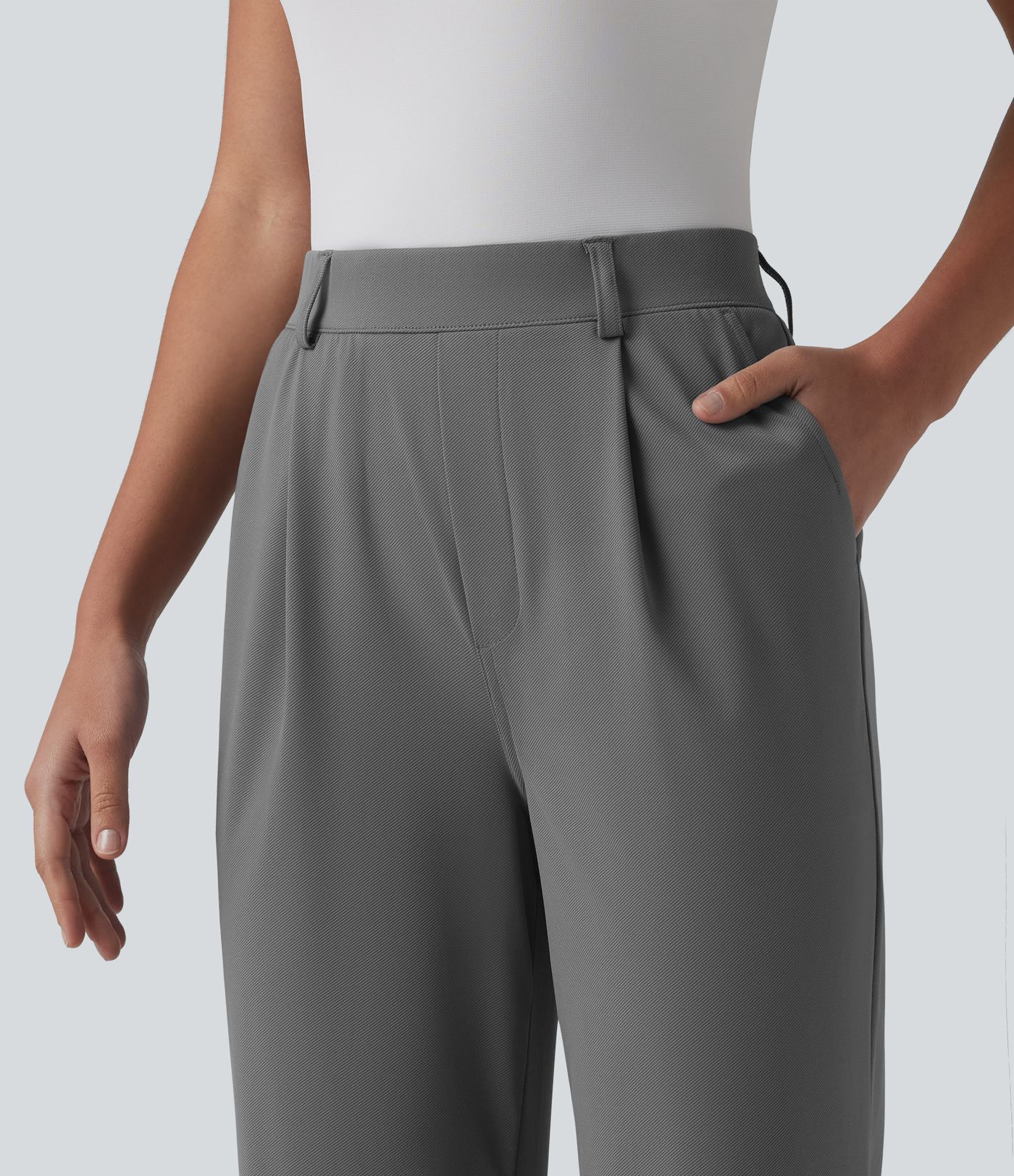 Golf-Hose mit hohem Bund, Seitentaschen und geradem Bein - schnelltrocknend, UPF40+