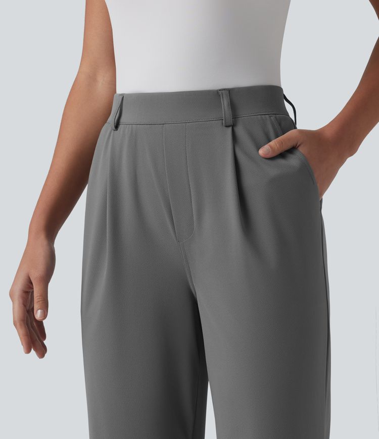 Golf-Hose mit hohem Bund, Seitentaschen und geradem Bein - schnelltrocknend, UPF40+