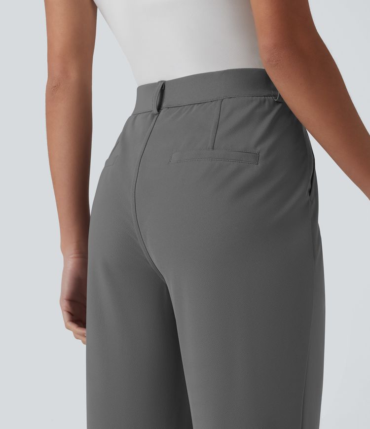 Golf-Hose mit hohem Bund, Seitentaschen und geradem Bein - schnelltrocknend, UPF40+