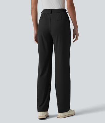 Golf-Hose mit hohem Bund, Seitentaschen und geradem Bein - schnelltrocknend, UPF40+ Golf-Hose mit hohem Bund, Seitentaschen und geradem Bein - schnelltrocknend, UPF40+