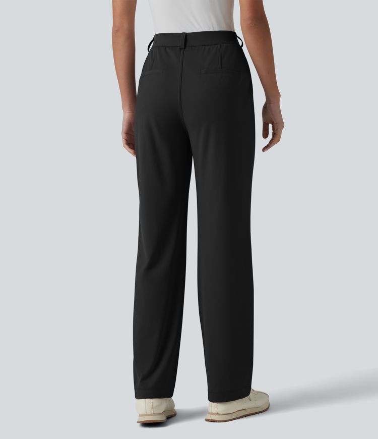 Golf-Hose mit hohem Bund, Seitentaschen und geradem Bein - schnelltrocknend, UPF40+ Golf-Hose mit hohem Bund, Seitentaschen und geradem Bein - schnelltrocknend, UPF40+