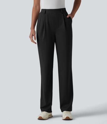Golf-Hose mit hohem Bund, Seitentaschen und geradem Bein - schnelltrocknend, UPF40+ Golf-Hose mit hohem Bund, Seitentaschen und geradem Bein - schnelltrocknend, UPF40+