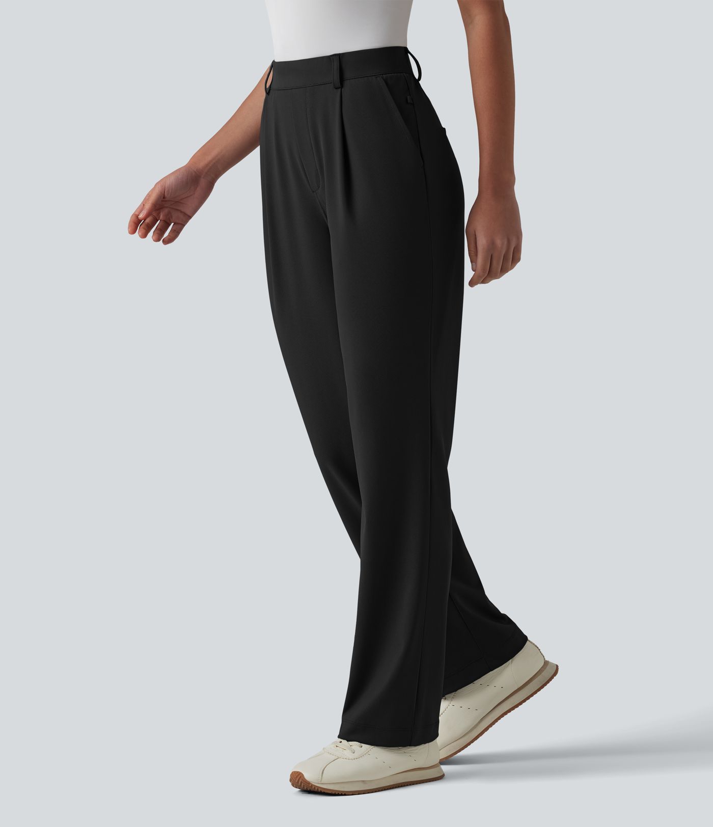 Golf-Hose mit hohem Bund, Seitentaschen und geradem Bein - schnelltrocknend, UPF40+ Golf-Hose mit hohem Bund, Seitentaschen und geradem Bein - schnelltrocknend, UPF40+