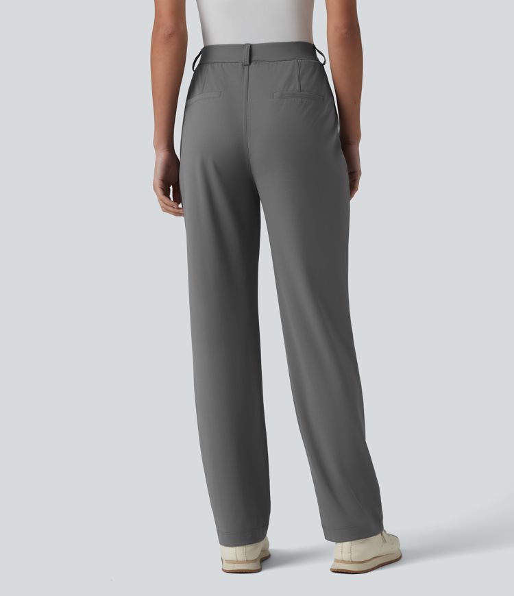 Golf-Hose mit hohem Bund, Seitentaschen und geradem Bein - schnelltrocknend, UPF40+