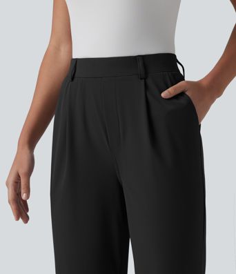 Golf-Hose mit hohem Bund, Seitentaschen und geradem Bein - schnelltrocknend, UPF40+ Golf-Hose mit hohem Bund, Seitentaschen und geradem Bein - schnelltrocknend, UPF40+