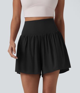 High Waisted 2-in-1 Running Shorts 5'' with Pockets