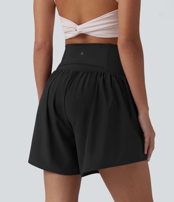 High Waisted 2-in-1 Running Shorts 5'' with Pockets