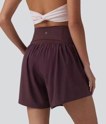 2-in-1 Laufshorts mit hohem Bund und mehreren Taschen - 12,7 cm