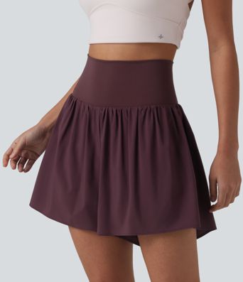 2-in-1 Laufshorts mit hohem Bund und mehreren Taschen - 12,7 cm