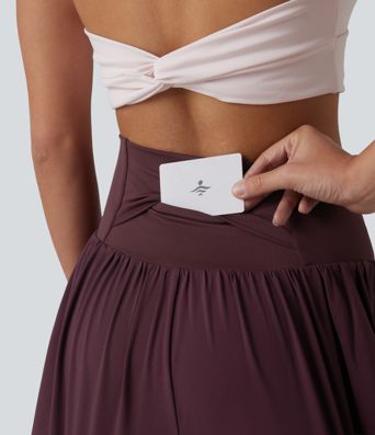 2-in-1 Laufshorts mit hohem Bund und mehreren Taschen - 12,7 cm