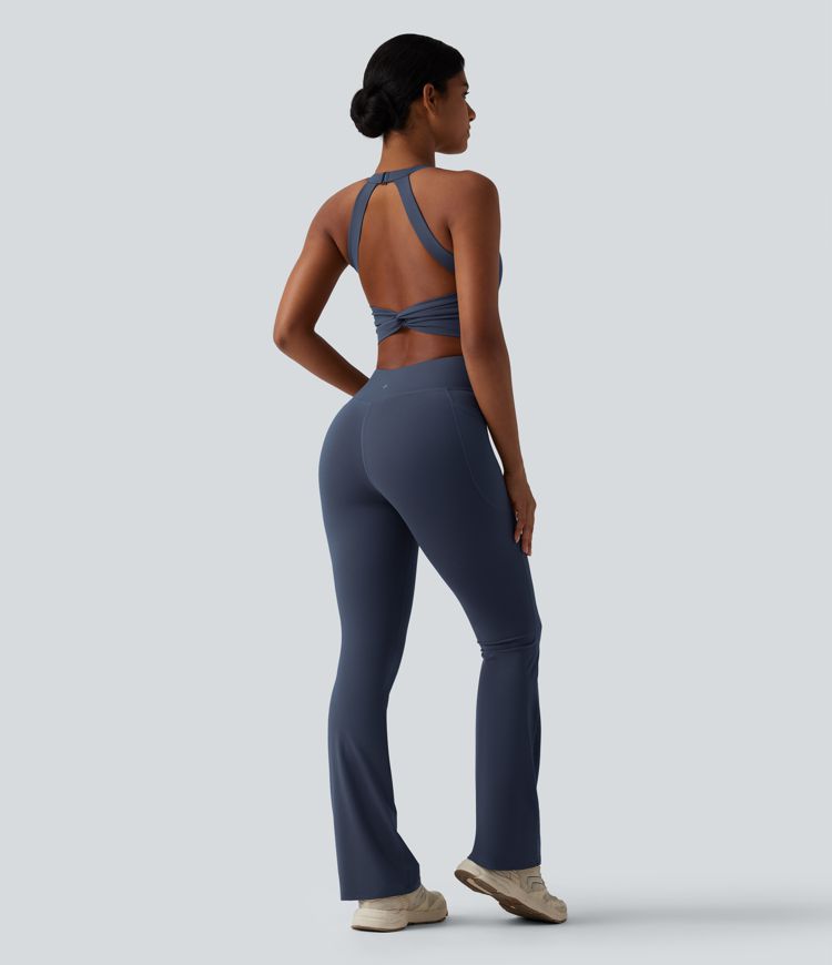 Halara UltraSculpt™ Tummy Control Bootcut Training Jumpsuit with Pockets-Easy Peezy Edition