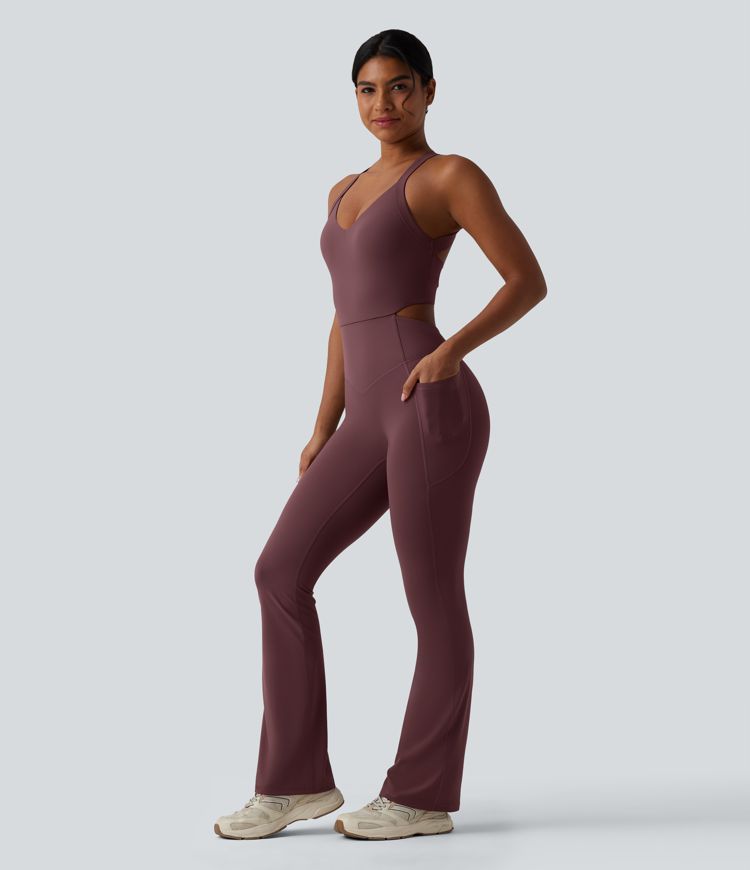 Halara UltraSculpt™ Tummy Control Bootcut Training Jumpsuit with Pockets-Easy Peezy Edition