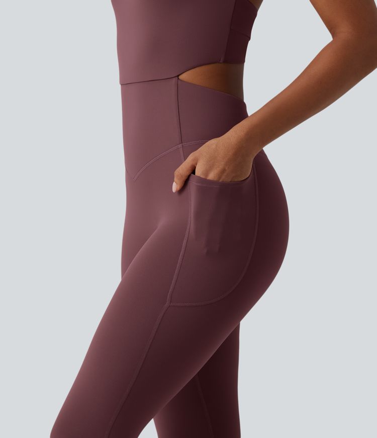 Halara UltraSculpt™ Tummy Control Bootcut Training Jumpsuit with Pockets-Easy Peezy Edition