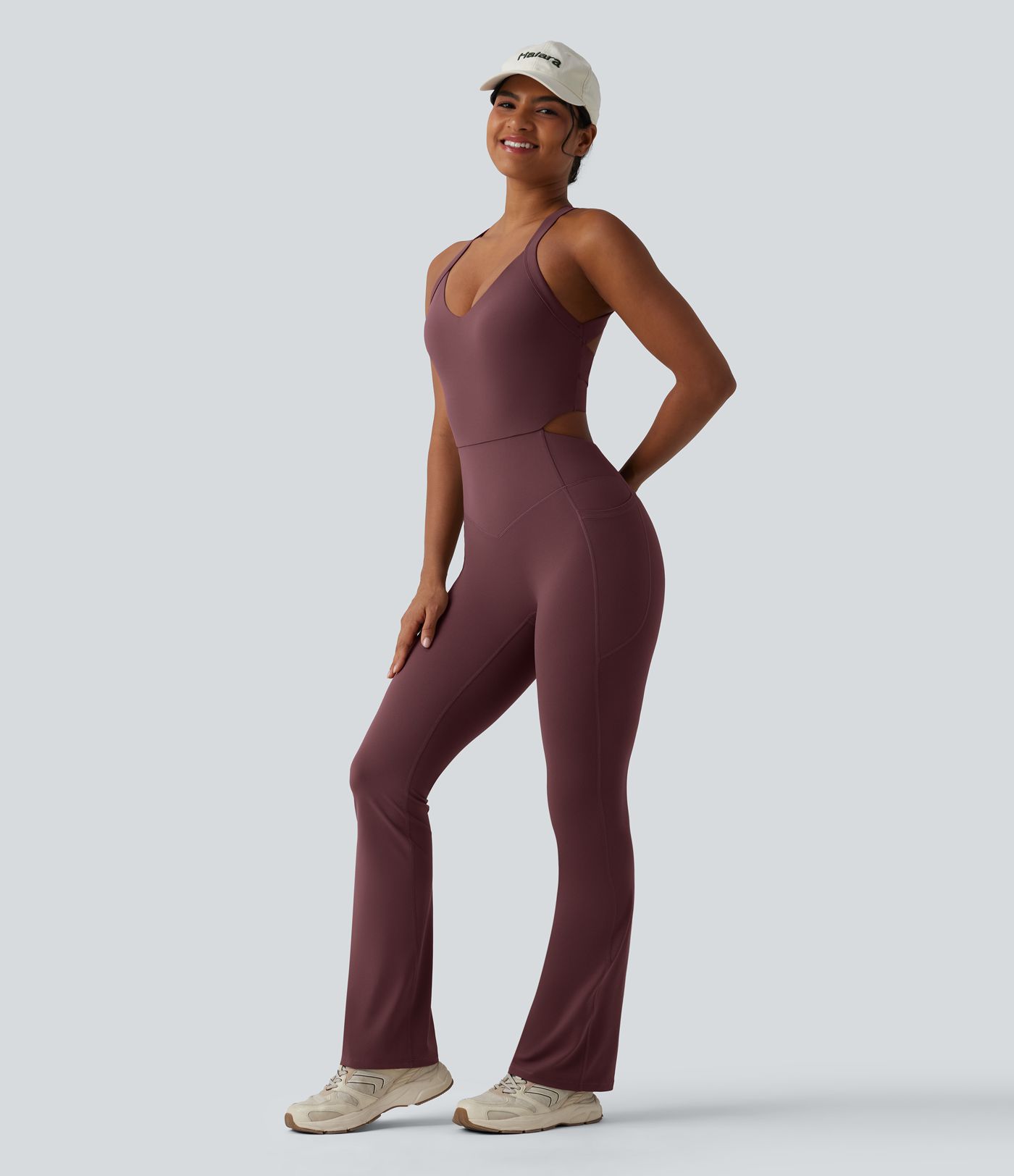 Halara UltraSculpt™ Tummy Control Bootcut Training Jumpsuit with Pockets-Easy Peezy Edition