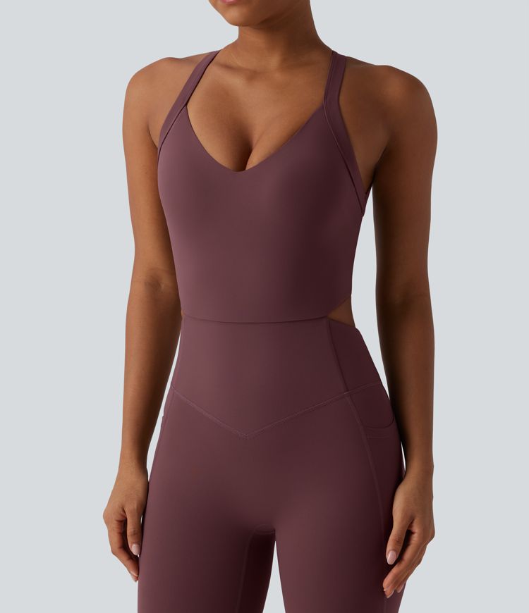 Halara UltraSculpt™ Tummy Control Bootcut Training Jumpsuit with Pockets-Easy Peezy Edition