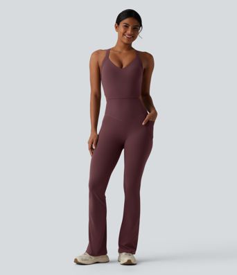 Halara UltraSculpt™ Tummy Control Bootcut Training Jumpsuit with Pockets-Easy Peezy Edition