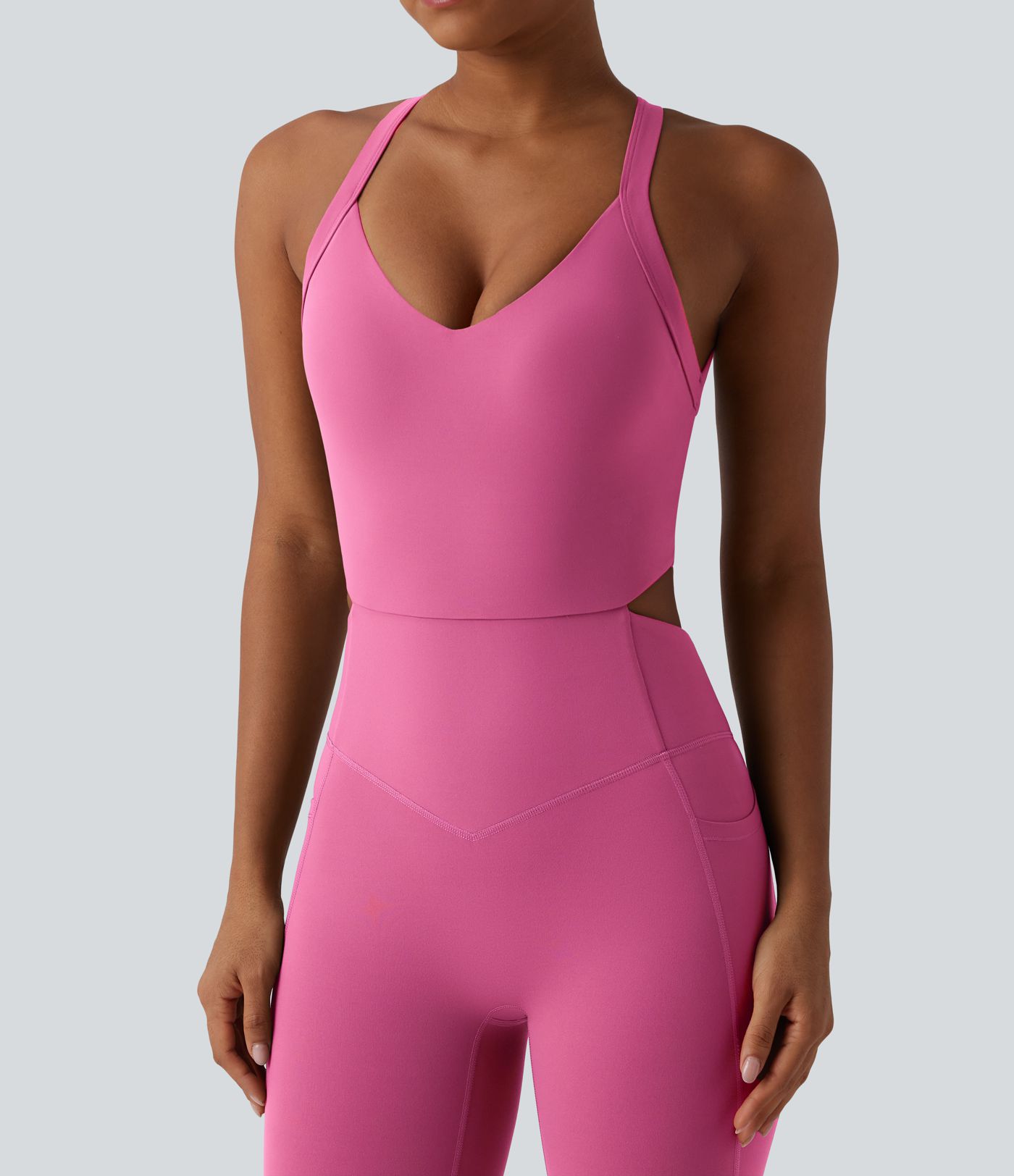 Halara UltraSculpt™ Tummy Control Bootcut Training Jumpsuit with Pockets-Easy Peezy Edition