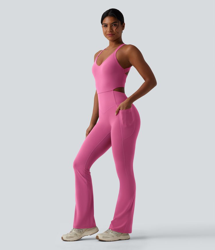 Halara UltraSculpt™ Tummy Control Bootcut Training Jumpsuit with Pockets-Easy Peezy Edition