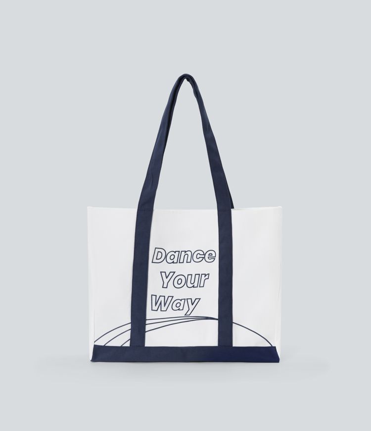 Halara Slogan Casual Canvas Tote Bag
