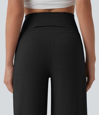 High Waisted Tummy Control Straight Leg Casual Pants with Pocket High Waisted Tummy Control Straight Leg Casual Pants with Pocket