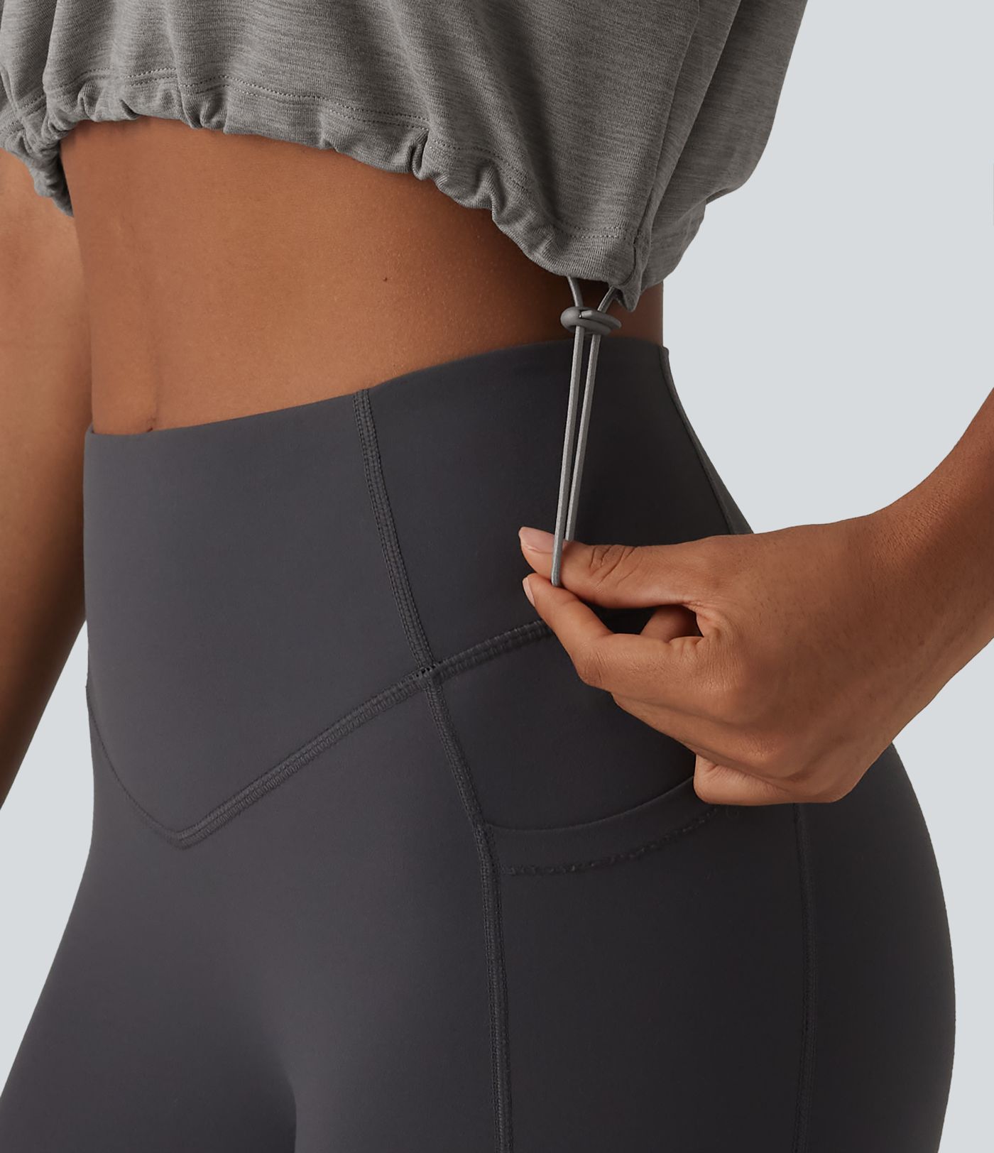 Hooded Sleeveless Half Zip Cropped Yoga Tank Top