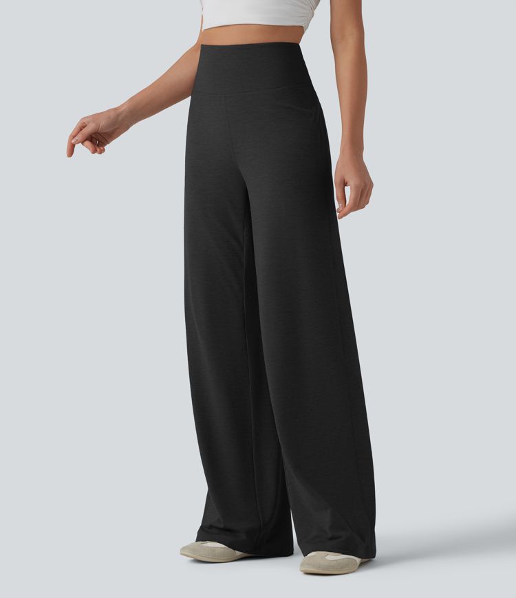High Waisted Tummy Control Straight Leg Casual Pants with Pocket High Waisted Tummy Control Straight Leg Casual Pants with Pocket