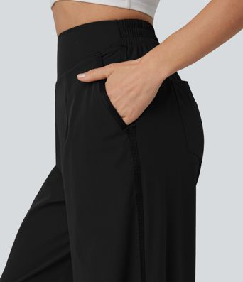 High Waisted Wide Leg Casual Pants with Pockets