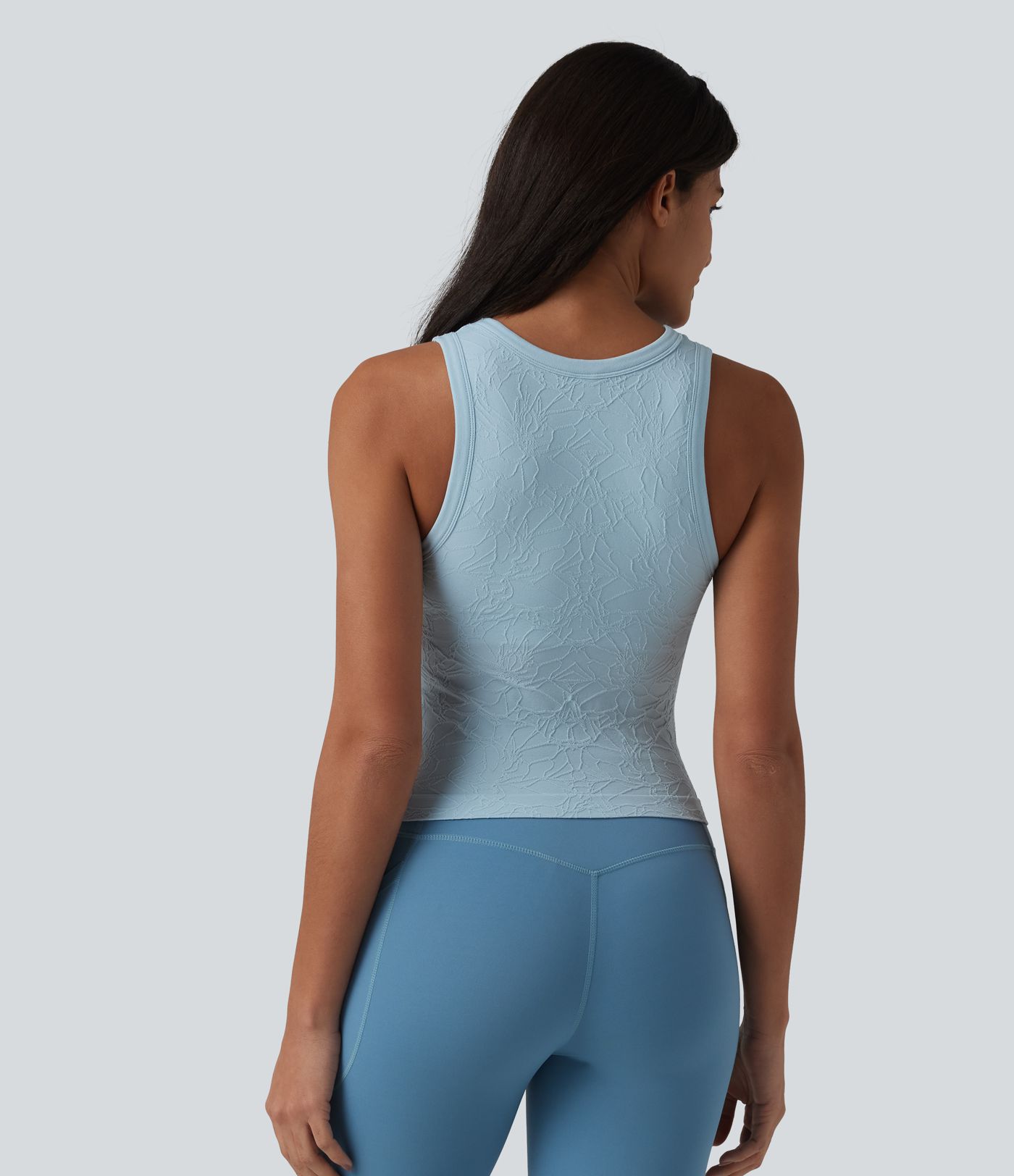 OneForm Seamless Flow Round Neck Built-in Bra Yoga Tank Top