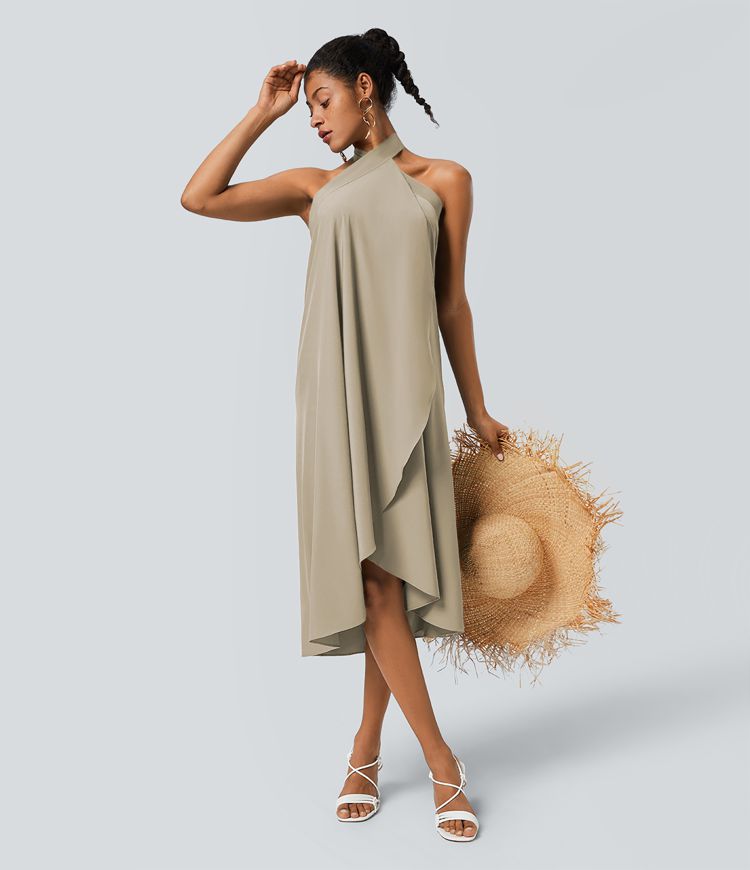 Breezeful™ High Waisted Wrapped Tie Back Quick Dry Skirt