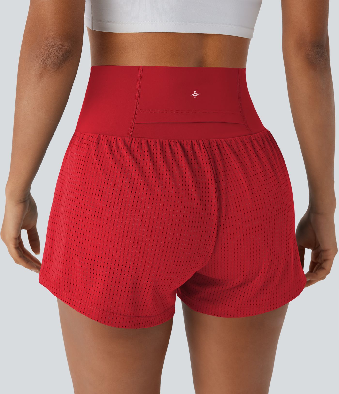 Super High Waisted Tummy Control Perforated 2-in-1 Yoga Shorts