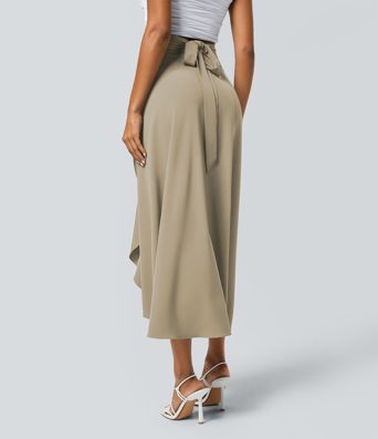 Breezeful™ High Waisted Wrapped Tie Back Quick Dry Skirt
