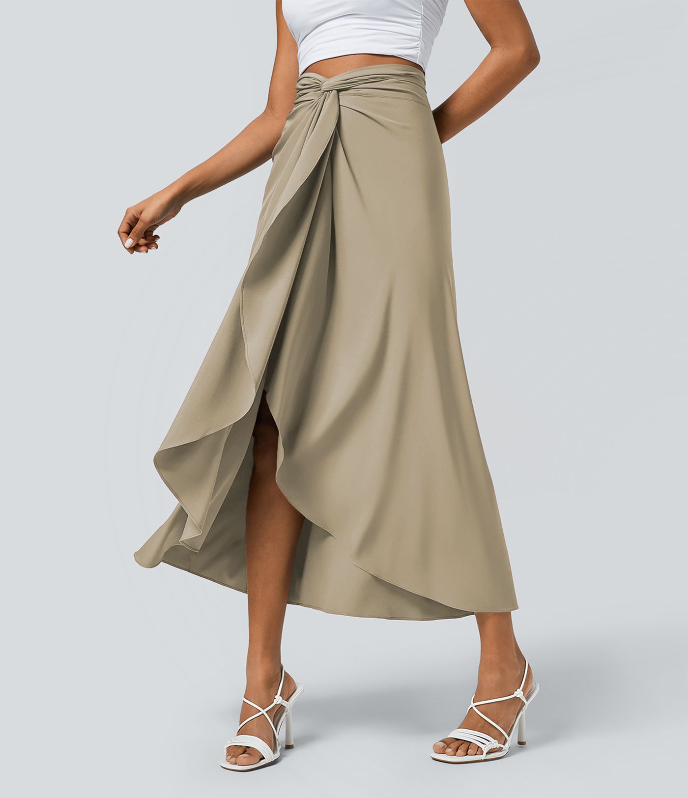Breezeful™ High Waisted Wrapped Tie Back Quick Dry Skirt