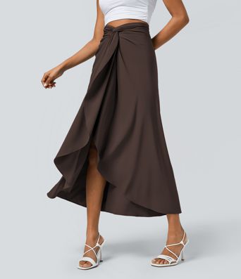 Breezeful™ High Waisted Wrapped Tie Back Quick Dry Skirt