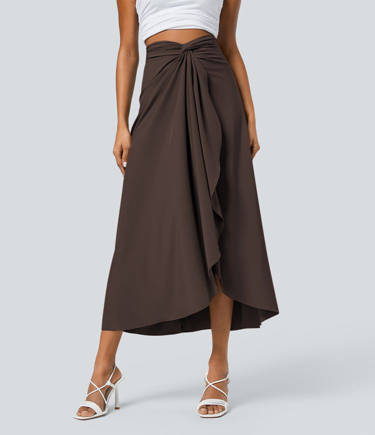 Breezeful™ High Waisted Wrapped Tie Back Quick Dry Skirt