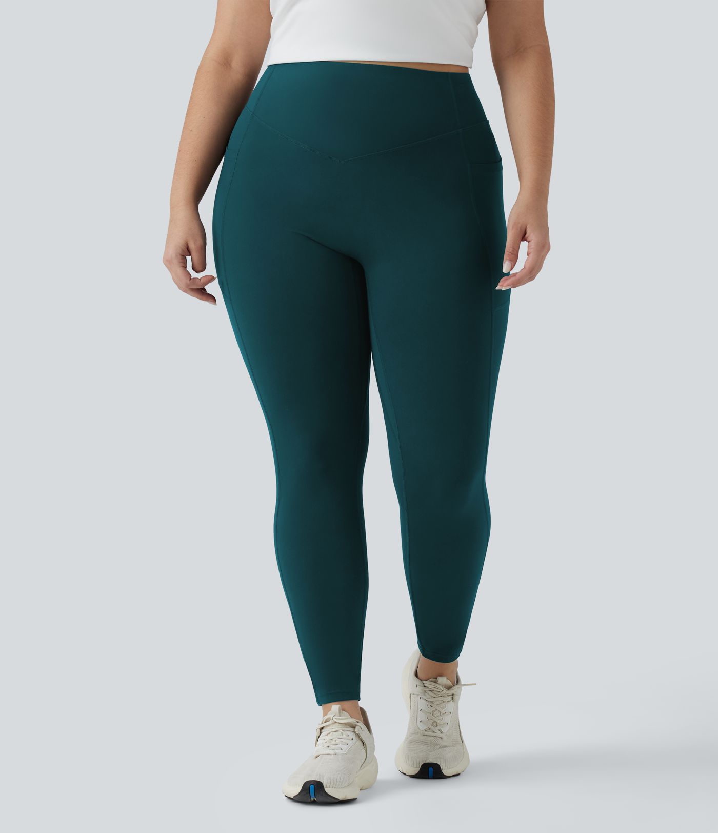 Halara UltraSculpt™ Legging yoga grande taille froncé taille haute gainant et sculptant avec poches