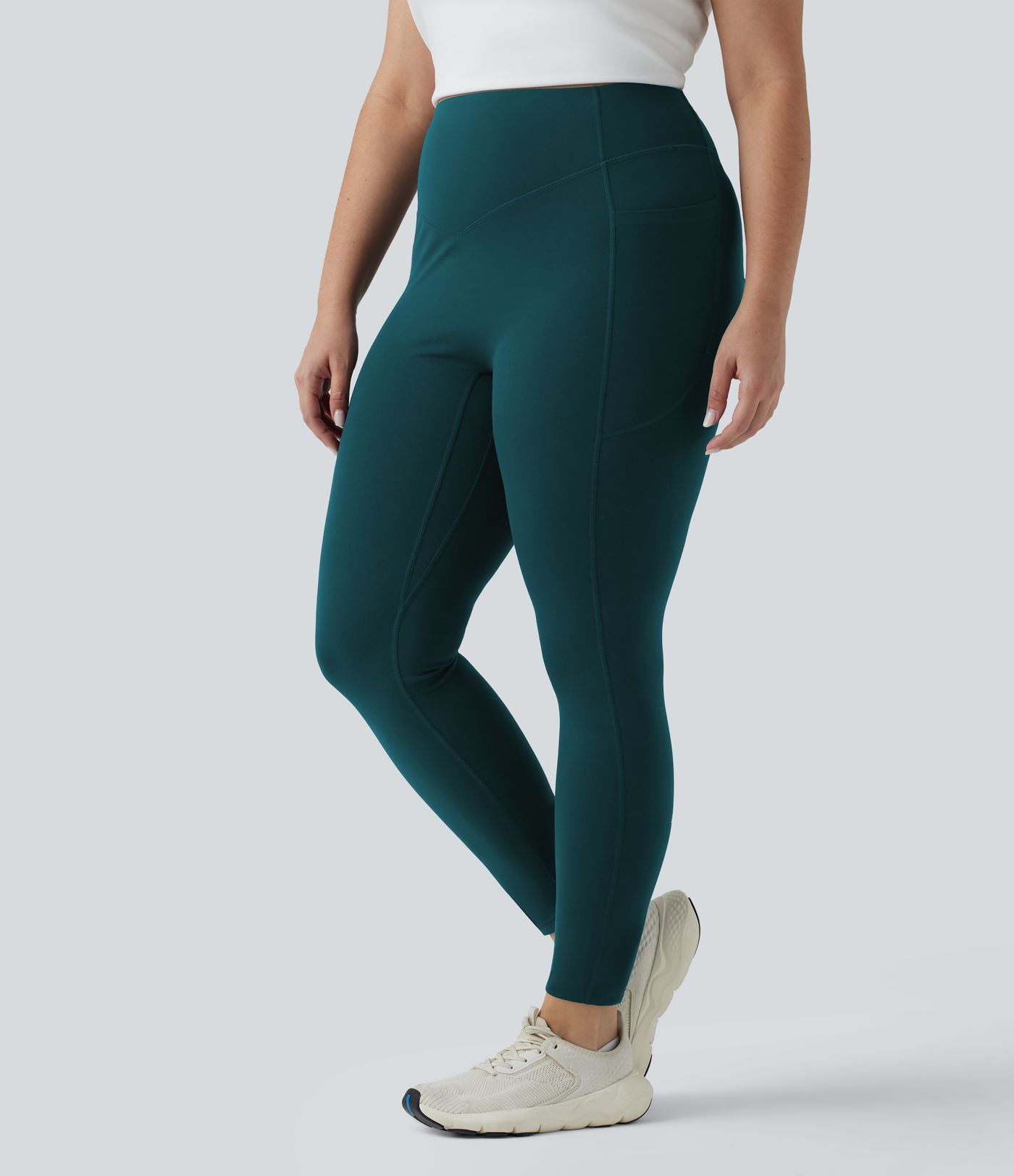 Halara UltraSculpt™ Legging yoga grande taille froncé taille haute gainant et sculptant avec poches