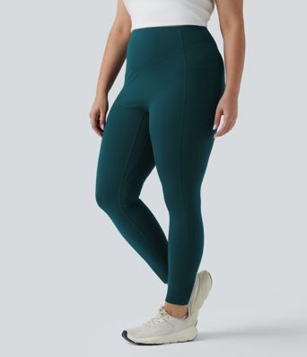 Halara UltraSculpt™ Legging yoga grande taille froncé taille haute gainant et sculptant avec poches