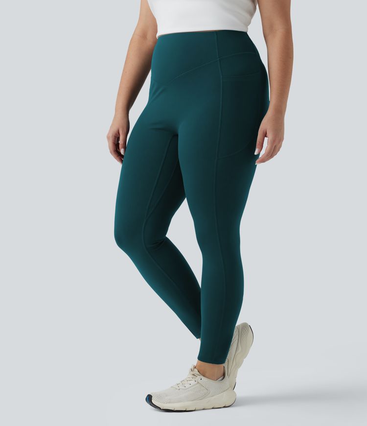Halara UltraSculpt™ Legging yoga grande taille froncé taille haute gainant et sculptant avec poches