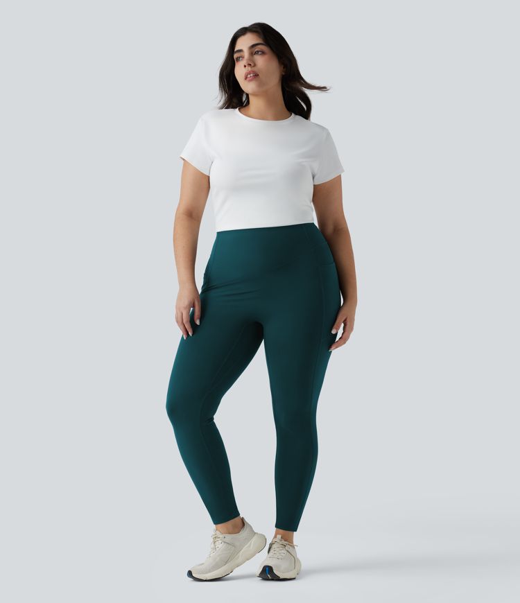 Halara UltraSculpt™ Legging yoga grande taille froncé taille haute gainant et sculptant avec poches