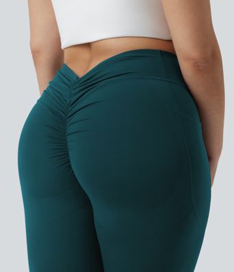 Halara UltraSculpt™ Legging yoga grande taille froncé taille haute gainant et sculptant avec poches