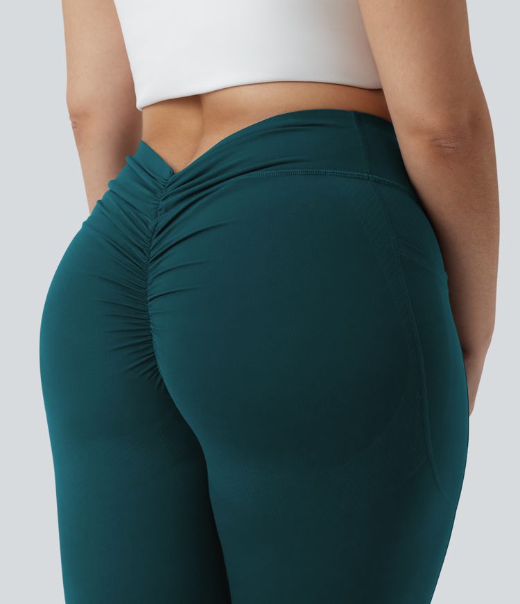 Halara UltraSculpt™ Legging yoga grande taille froncé taille haute gainant et sculptant avec poches