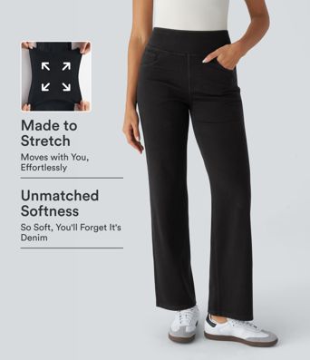 Halara Flex™ High Waisted Pockets Straight Leg Work Jeans