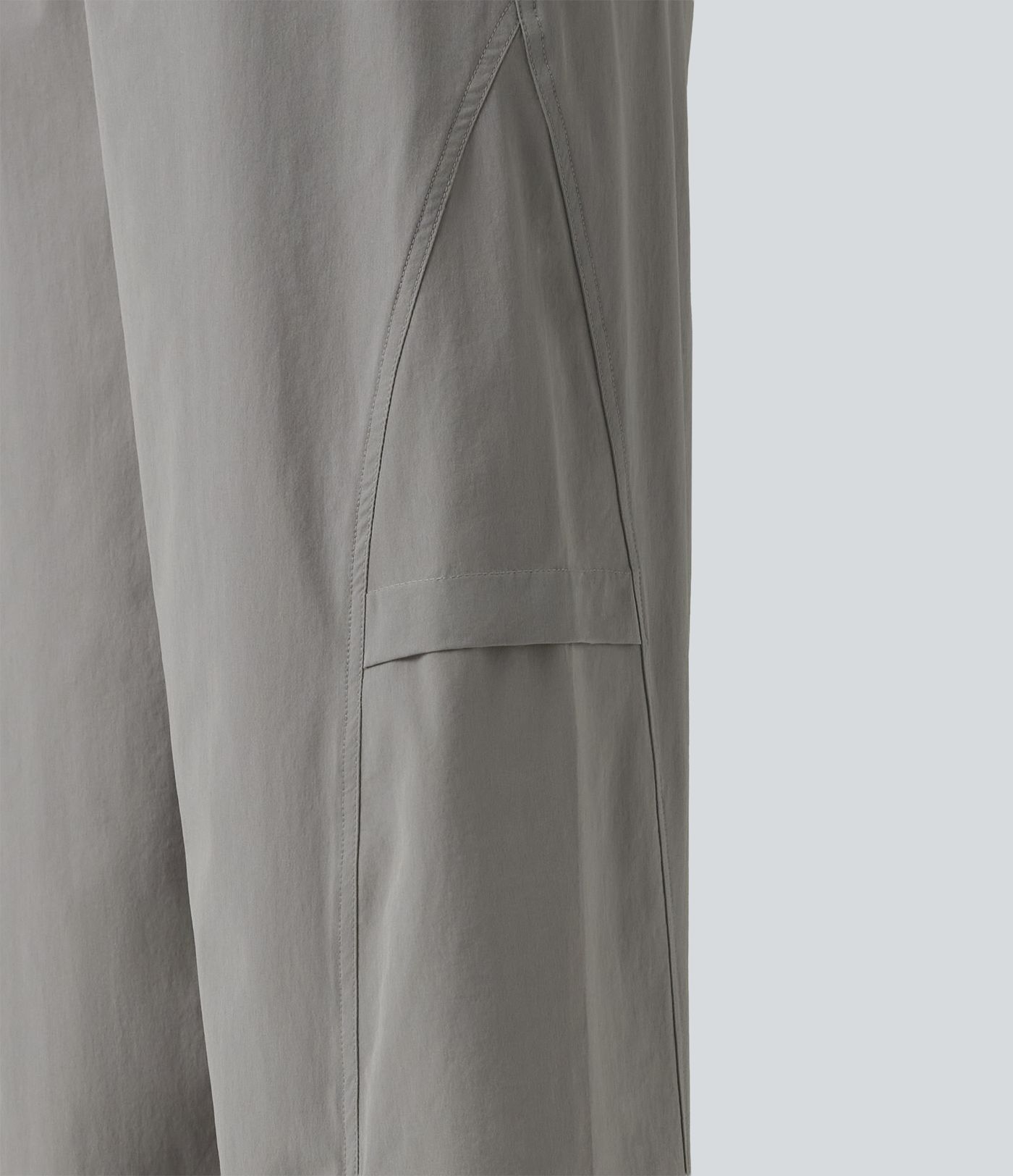 Pantalon parachute décontracté taille haute avec cordon de serrage et poches Pantalon parachute décontracté taille haute avec cordon de serrage et poches
