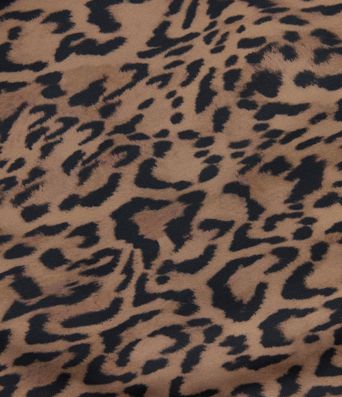 Square Neck Built-in Bra Tummy Control Drawstring Leopard Print One-Piece Swimsuit