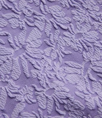 Bikinihose mit hohem Bund, Bauchkontrolle und Jacquard-Muster