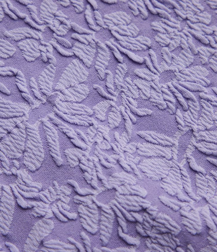 Bikinihose mit hohem Bund, Bauchkontrolle und Jacquard-Muster