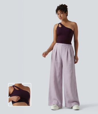 Débardeur yoga asymétrique OneForm Seamless Flow avec brassière intégrée Débardeur yoga asymétrique OneForm Seamless Flow avec brassière intégrée