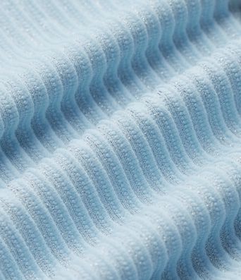 Bikinihose mit hohem Bund, Bauchkontrolle, Streifen und Glitzer