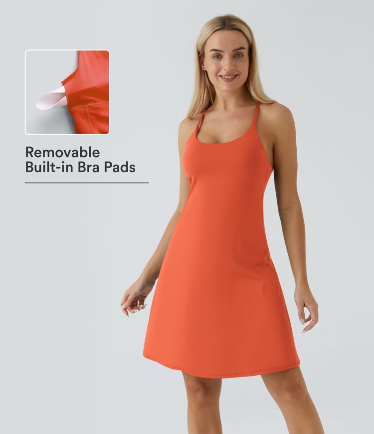 Everyday Softlyzero™ Airy Vestido deportivo tacto fresco 2 en 1 sin espalda - Euphoria Air - Vestido más largo tirante ajustable-UPF50+