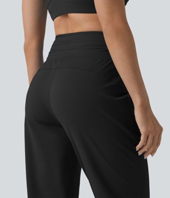 SoftlyZero™ Plush High Waisted Drawstring Tummy Control Yoga Pedal Pushers Joggers with Pockets SoftlyZero™ Plush High Waisted Drawstring Tummy Control Yoga Pedal Pushers Joggers with Pockets